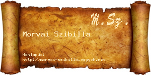 Morvai Szibilla névjegykártya